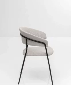 Kare Design Belle Tuoli Käsinojilla - Beige (2/Setti) -Huonekalu kauppa zestaw dwoch krzesel bezowe nogi czarne 57x78 cm 4