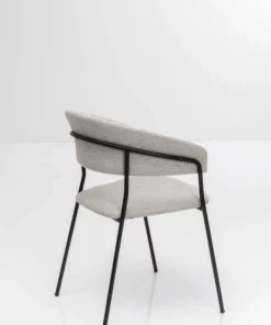 Kare Design Belle Tuoli Käsinojilla - Beige (2/Setti) -Huonekalu kauppa zestaw dwoch krzesel bezowe nogi czarne 57x78 cm 5