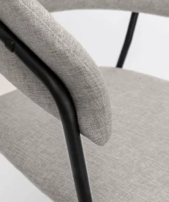 Kare Design Belle Tuoli Käsinojilla - Beige (2/Setti) -Huonekalu kauppa zestaw dwoch krzesel bezowe nogi czarne 57x78 cm 9