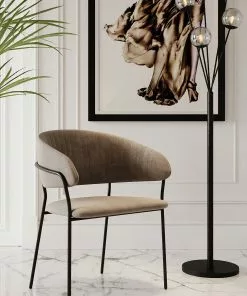 Kare Design Belle Tuoli Käsinojilla - Ruskea (2/Setti) -Huonekalu kauppa zestaw dwoch krzesel brazowe nogi czarne 57x78 cm 4