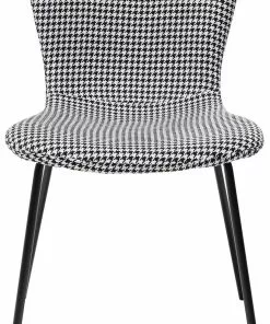 Kare Design Gerda Tuoli Musta-valkoinen (2/Setti) -Huonekalu kauppa zestaw dwoch krzesel frida pepitka nogi czarne 3