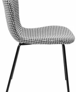 Kare Design Gerda Tuoli Musta-valkoinen (2/Setti) -Huonekalu kauppa zestaw dwoch krzesel frida pepitka nogi czarne 4