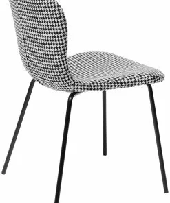 Kare Design Gerda Tuoli Musta-valkoinen (2/Setti) -Huonekalu kauppa zestaw dwoch krzesel frida pepitka nogi czarne 5