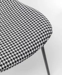 Kare Design Gerda Tuoli Musta-valkoinen (2/Setti) -Huonekalu kauppa zestaw dwoch krzesel frida pepitka nogi czarne 9