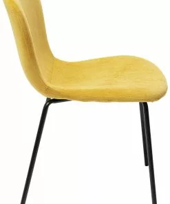 Kare Design Gerda Tuoli Keltainen (2/Setti) -Huonekalu kauppa zestaw dwoch krzesel frida zolte nogi czarne 4