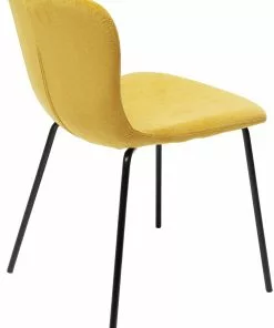 Kare Design Gerda Tuoli Keltainen (2/Setti) -Huonekalu kauppa zestaw dwoch krzesel frida zolte nogi czarne 5