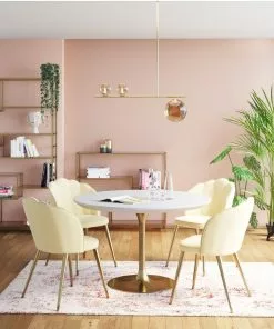 Kare Design Princess Tuoli Beige (2/Setti) -Huonekalu kauppa zestaw dwoch krzesel princess bezowe nogi zlote 11