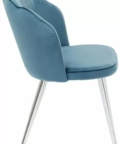 Kare Design Princess Tuoli Sininen (2/Setti) -Huonekalu kauppa zestaw dwoch krzesel princess niebieskie nogi srebrne 4