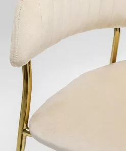 Kare Design Belle Tuoli Käsinojilla - Sametti, Kermanvärinen (2/Setti) -Huonekalu kauppa zestaw dwoch krzesel z podlokietnikami belle 61x80 cm kremowe 6