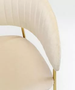 Kare Design Belle Tuoli Käsinojilla - Sametti, Kermanvärinen (2/Setti) -Huonekalu kauppa zestaw dwoch krzesel z podlokietnikami belle 61x80 cm kremowe 8