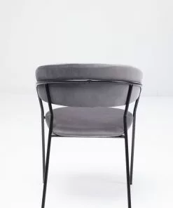 Kare Design Belle Tuoli Käsinojilla- Sametti, Harmaa (2/Setti) -Huonekalu kauppa zestaw dwoch krzesel z podlokietnikami belle 61x80 cm szare 13