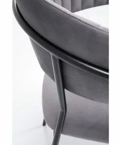 Kare Design Belle Tuoli Käsinojilla- Sametti, Harmaa (2/Setti) -Huonekalu kauppa zestaw dwoch krzesel z podlokietnikami belle 61x80 cm szare 15