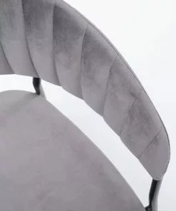 Kare Design Belle Tuoli Käsinojilla- Sametti, Harmaa (2/Setti) -Huonekalu kauppa zestaw dwoch krzesel z podlokietnikami belle 61x80 cm szare 17