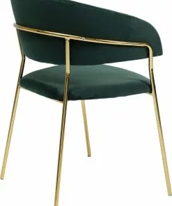 Kare Design Belle Tuoli Käsinojilla - Sametti, Vihreä (2/Setti) -Huonekalu kauppa zestaw dwoch krzesel z podlokietnikami belle 61x80 cm zielone 4